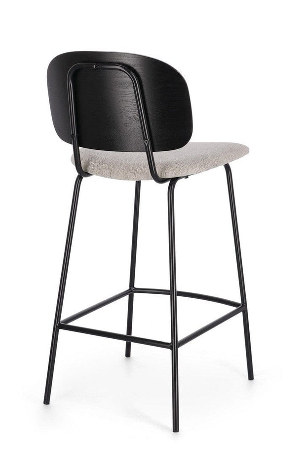 Scaun de bar tapitat cu stofa, Sienna Natural, l43,5xA52,5xH93,5 cm (1)