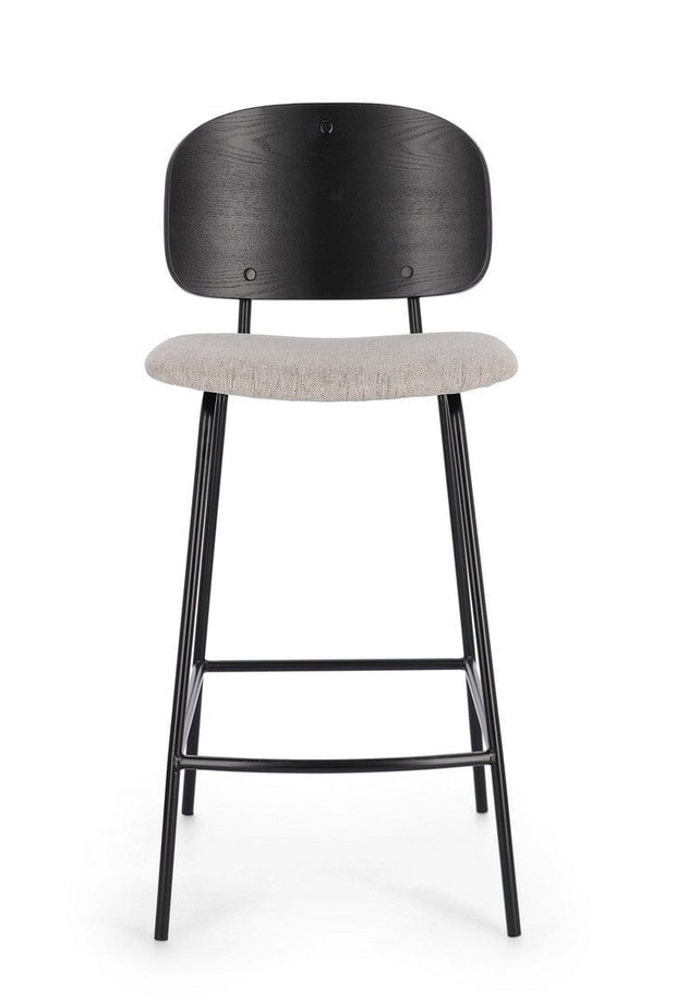 Scaun de bar tapitat cu stofa, Sienna Natural, l43,5xA52,5xH93,5 cm (3)