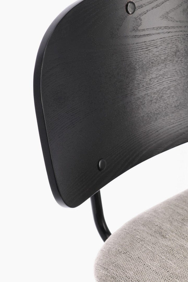 Scaun de bar tapitat cu stofa, Sienna Natural, l43,5xA52,5xH93,5 cm (6)