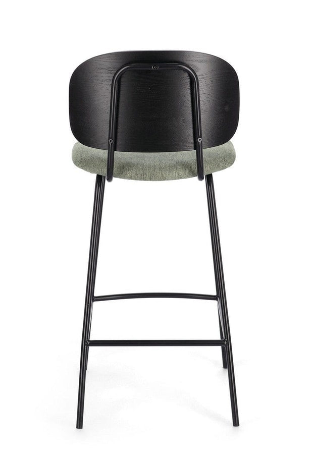 Scaun de bar tapitat cu stofa, Sienna Verde, l43,5xA52,5xH93,5 cm (4)