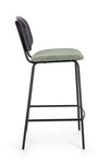 Scaun de bar tapitat cu stofa, Sienna Verde, l43,5xA52,5xH93,5 cm (5)