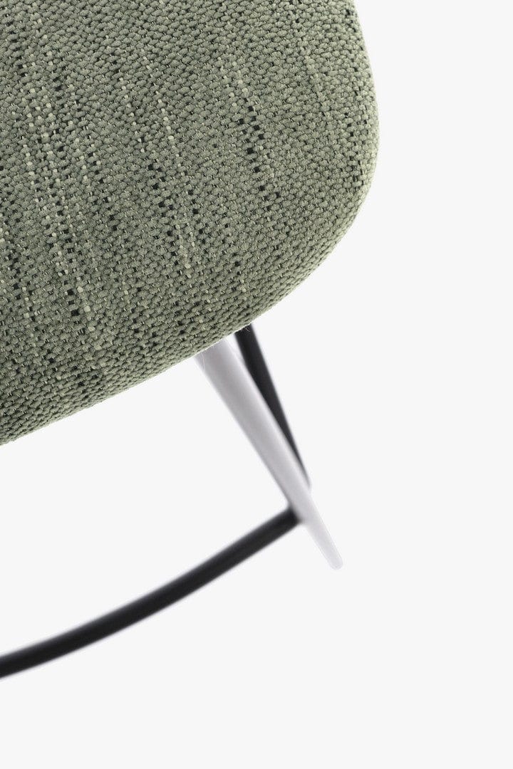 Scaun de bar tapitat cu stofa, Sienna Verde, l43,5xA52,5xH93,5 cm (7)