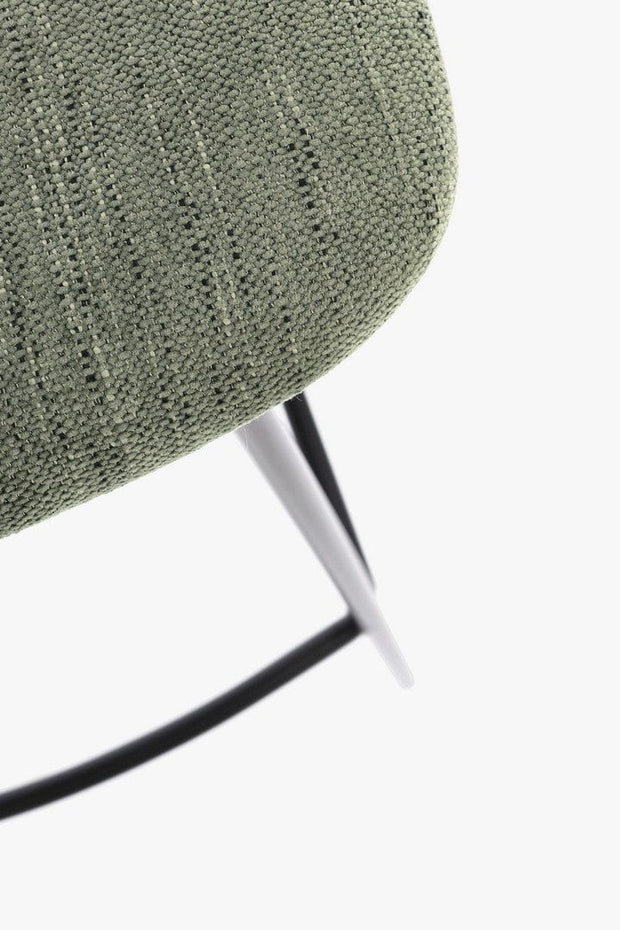 Scaun de bar tapitat cu stofa, Sienna Verde, l43,5xA52,5xH93,5 cm (7)