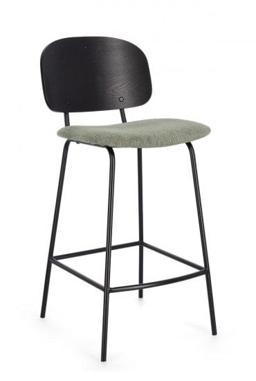 Scaun de bar tapitat cu stofa, Sienna Verde, l43,5xA52,5xH93,5 cm (8)