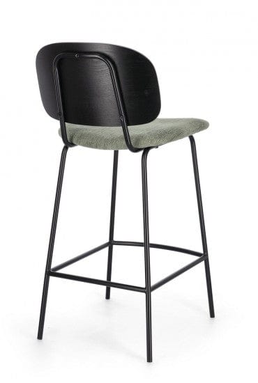 Scaun de bar tapitat cu stofa, Sienna Verde, l43,5xA52,5xH93,5 cm (9)