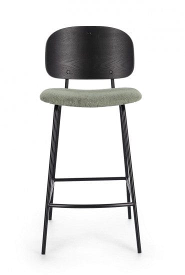 Scaun de bar tapitat cu stofa, Sienna Verde, l43,5xA52,5xH93,5 cm (11)