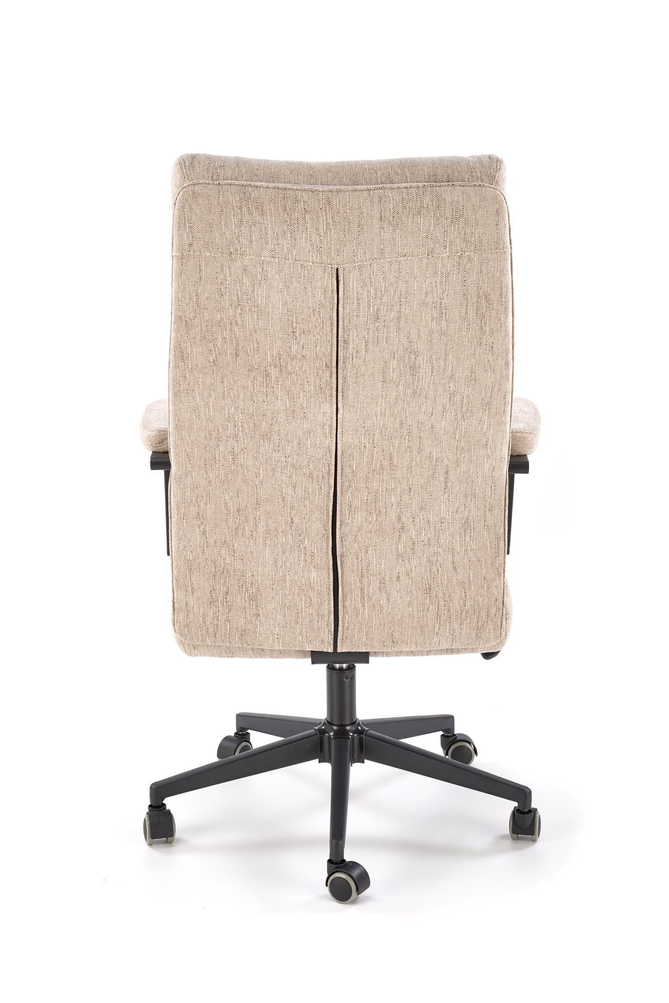 Scaun de birou directorial tapitat cu stofa, Adriano Bej / Negru, l65xA70xH104-110 cm (2)