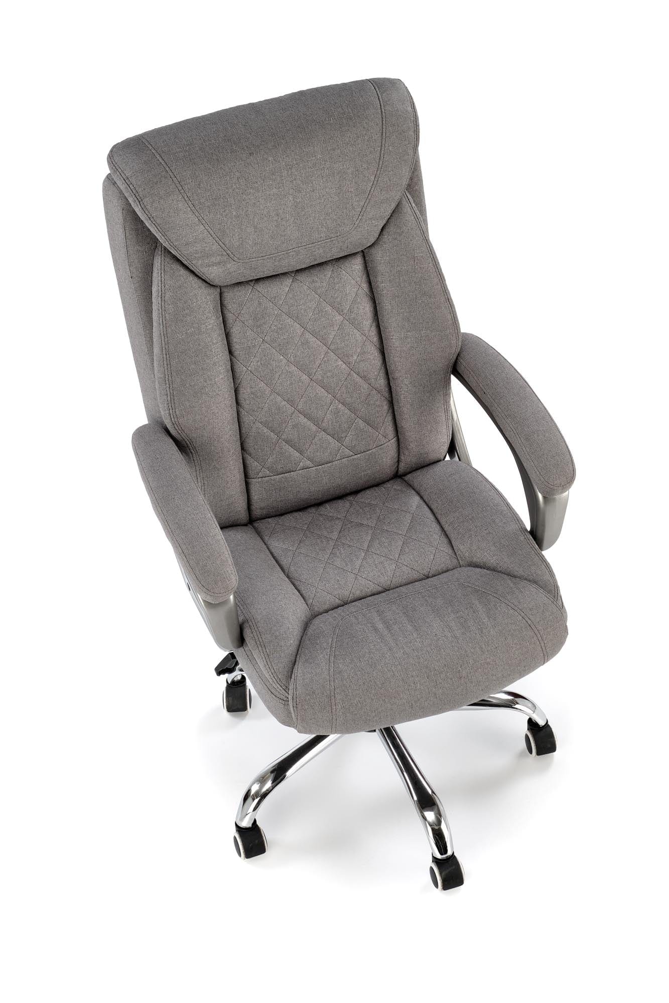 Scaun de birou directorial tapitat cu stofa, Helder 2 Gri, l66xA71xH113-120 cm (1)