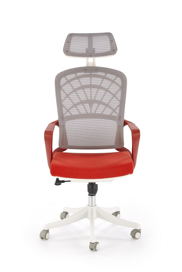 Scaun de birou ergonomic tapitat cu stofa, Vesuvio 2 Ruginiu / Alb, l59xA59xH115-121 cm (1)