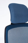 Scaun de birou tapitat cu stofa, Laurent Albastru, l59xA63,5xH114 cm (5)
