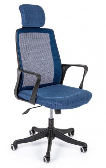 Scaun de birou tapitat cu stofa, Laurent Albastru, l59xA63,5xH114 cm (9)