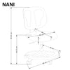 Scaun de birou tapitat cu stofa, Nani Gri / Negru, l52xA56xH85-95 cm (1)