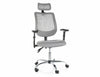 Scaun de birou tapitat cu stofa, Q-118R Gri / Argintiu, l60xA44xH115 cm