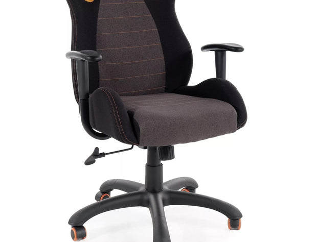 Scaun de birou tapitat cu stofa, Q-229 II Gri / Negru, l66xA50xH117 cm (1)