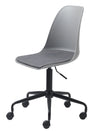 Unique Furniture A/S Scaun de birou tapitat cu stofa, Whistler Gri / Negru, l59xA44xH83-95 cm