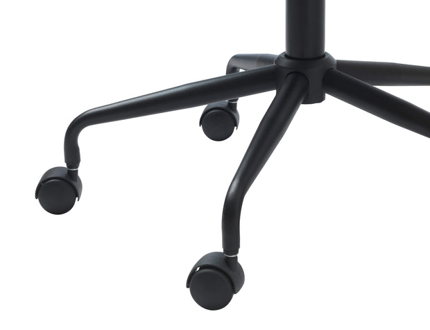 Unique Furniture A/S Scaun de birou tapitat cu stofa, Whistler Gri / Negru, l59xA44xH83-95 cm