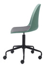 Unique Furniture A/S Scaun de birou tapitat cu stofa, Whistler Verde / Negru, l59xA44xH83-95 cm