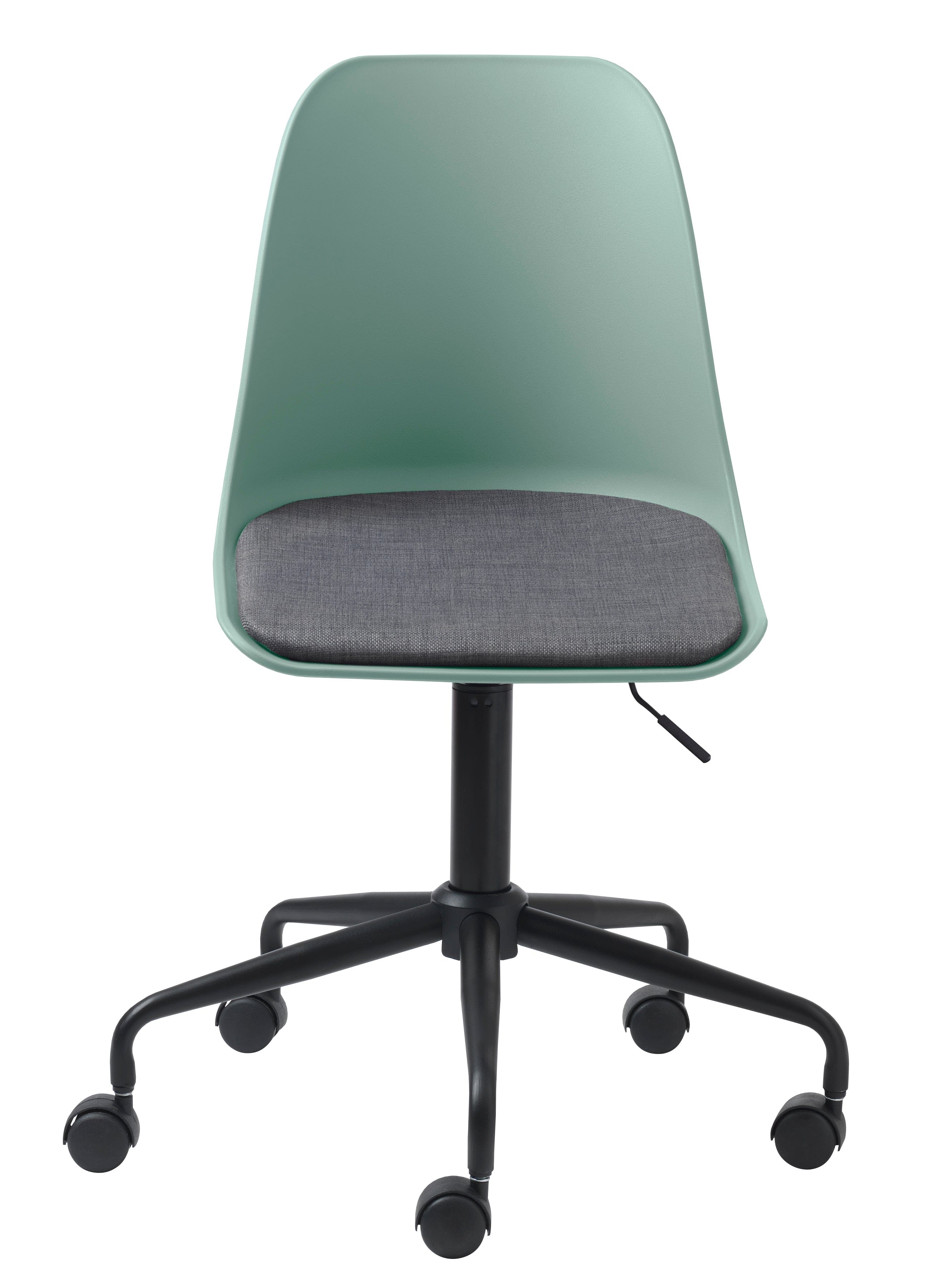 Unique Furniture A/S Scaun de birou tapitat cu stofa, Whistler Verde / Negru, l59xA44xH83-95 cm