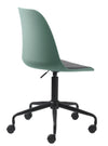 Unique Furniture A/S Scaun de birou tapitat cu stofa, Whistler Verde / Negru, l59xA44xH83-95 cm