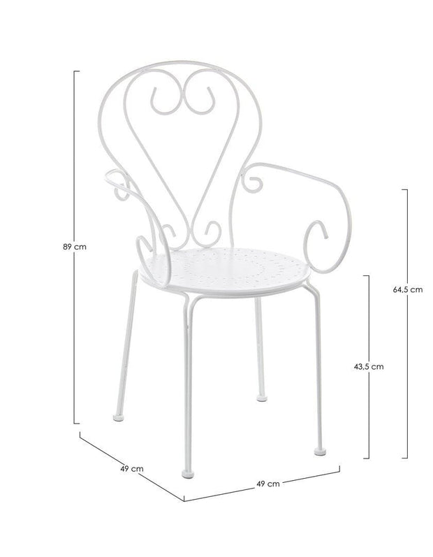 Scaun de gradina / terasa din metal Etienne, l49xA49xH89 cm (16)