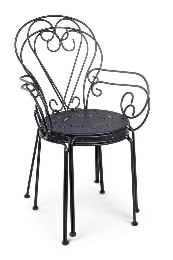 Scaun de gradina / terasa din metal Etienne, l49xA49xH89 cm (35)