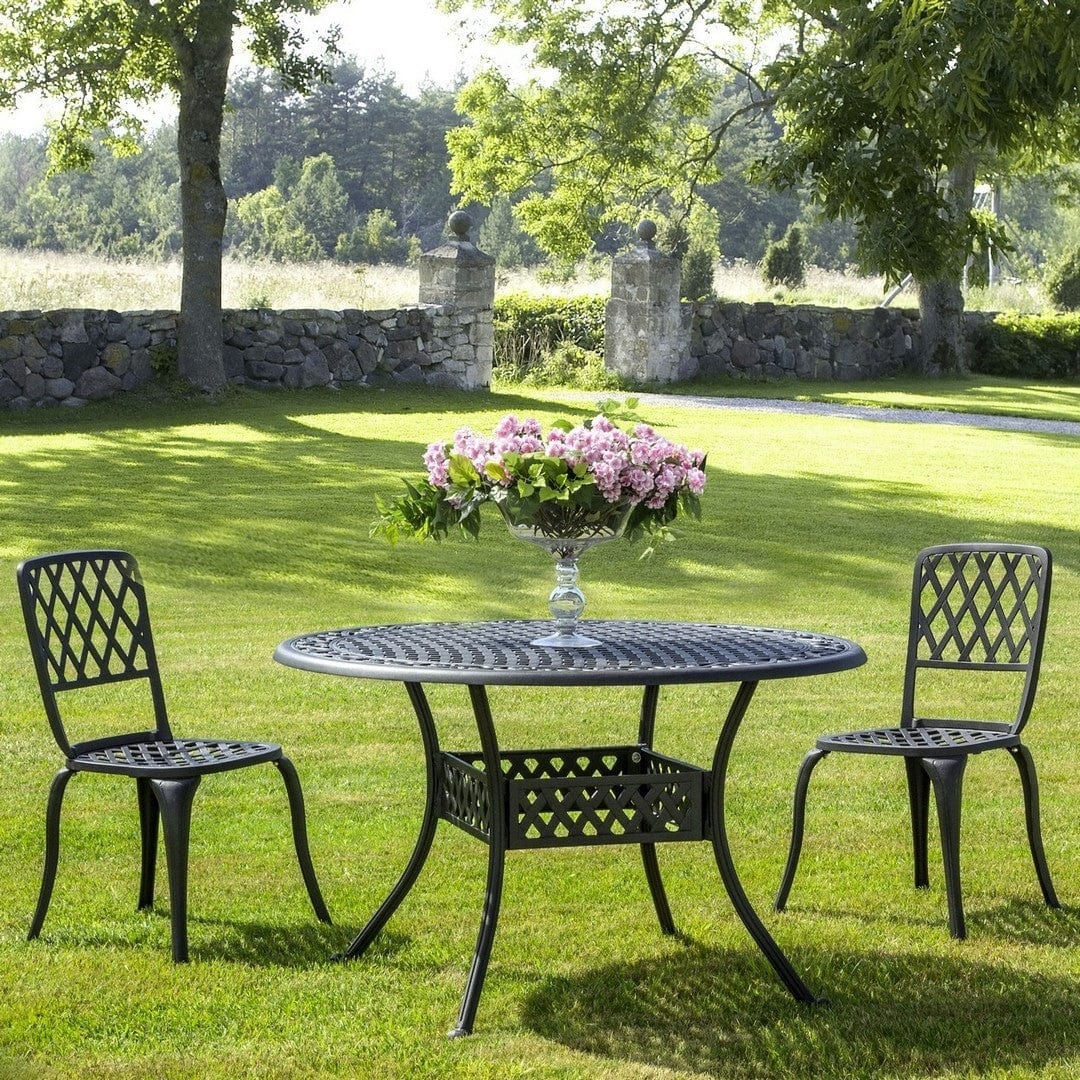 Scaun de gradina / terasa din metal Faenza Gri Inchis, l44xA46xH89 cm (1)