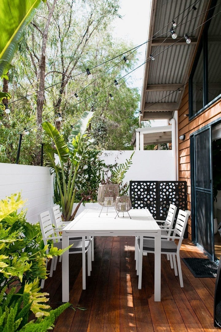 Scaun de gradina / terasa din metal Helina Gri Inchis / Alb, l55xA56,5xH86,5 cm (2)