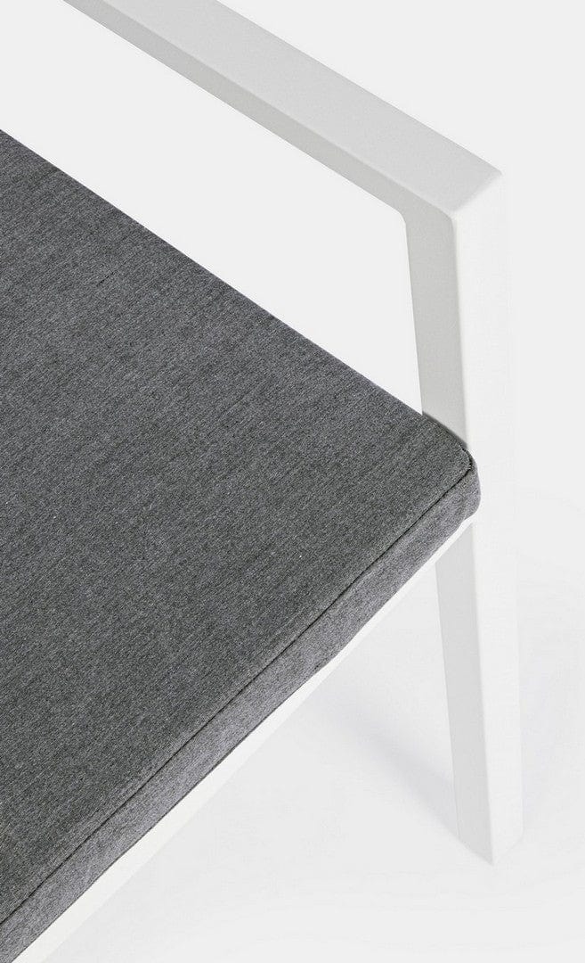 Scaun de gradina / terasa din metal Helina Gri Inchis / Alb, l55xA56,5xH86,5 cm (6)