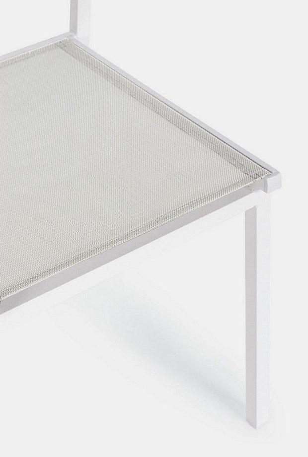 Scaun de gradina / terasa din metal Hilde Gri / Alb, l46xA57xH88 cm (6)