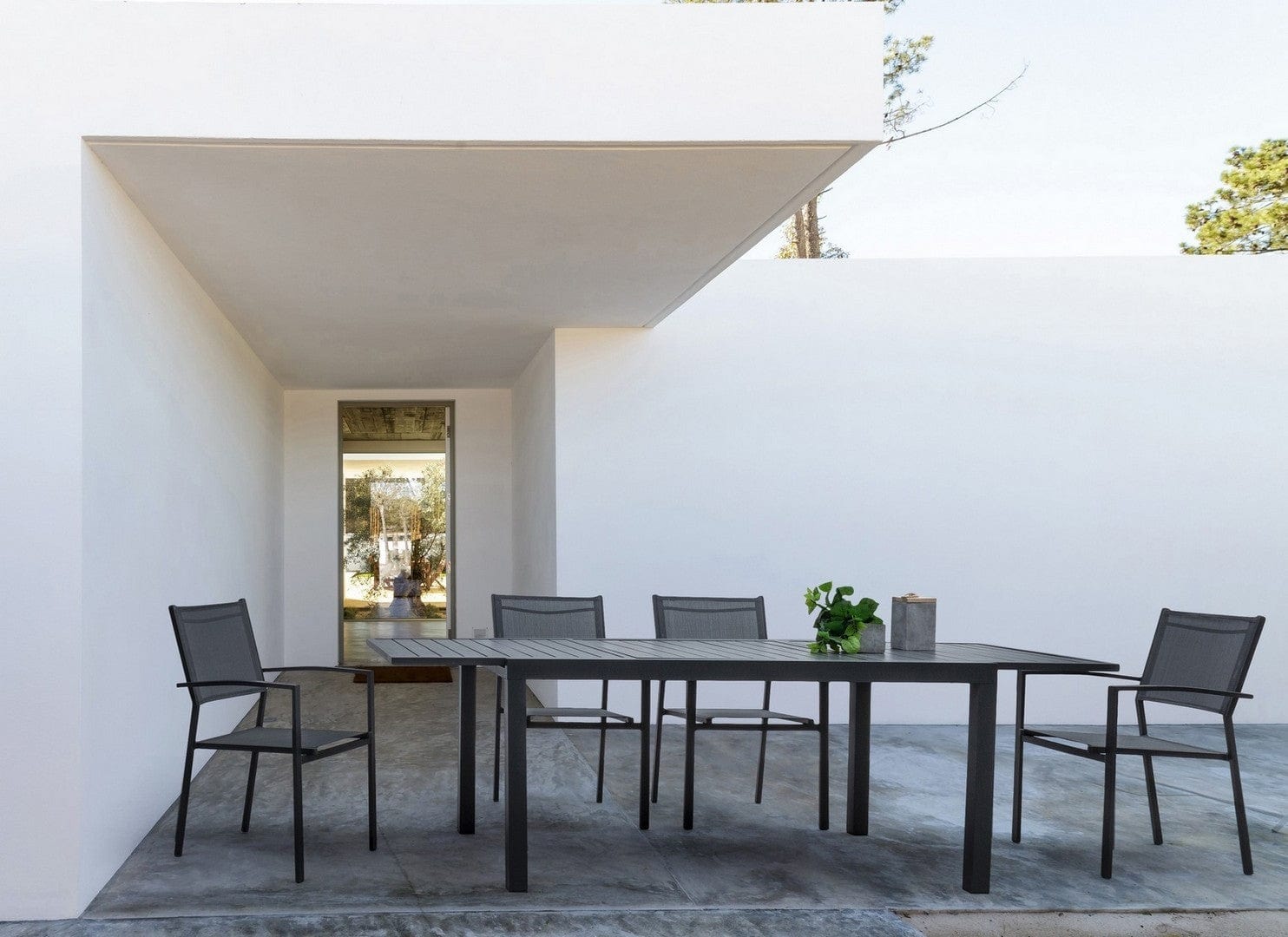 Scaun de gradina / terasa din metal Hilde I Antracit, l57xA60xH88 cm (1)