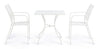 Scaun de gradina / terasa din metal Kelsie Alb, l54xA55xH89 cm (2)