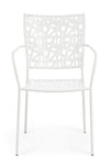 Scaun de gradina / terasa din metal Kelsie Alb, l54xA55xH89 cm (4)