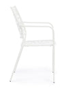 Scaun de gradina / terasa din metal Kelsie Alb, l54xA55xH89 cm (5)