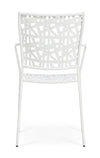 Scaun de gradina / terasa din metal Kelsie Alb, l54xA55xH89 cm (6)