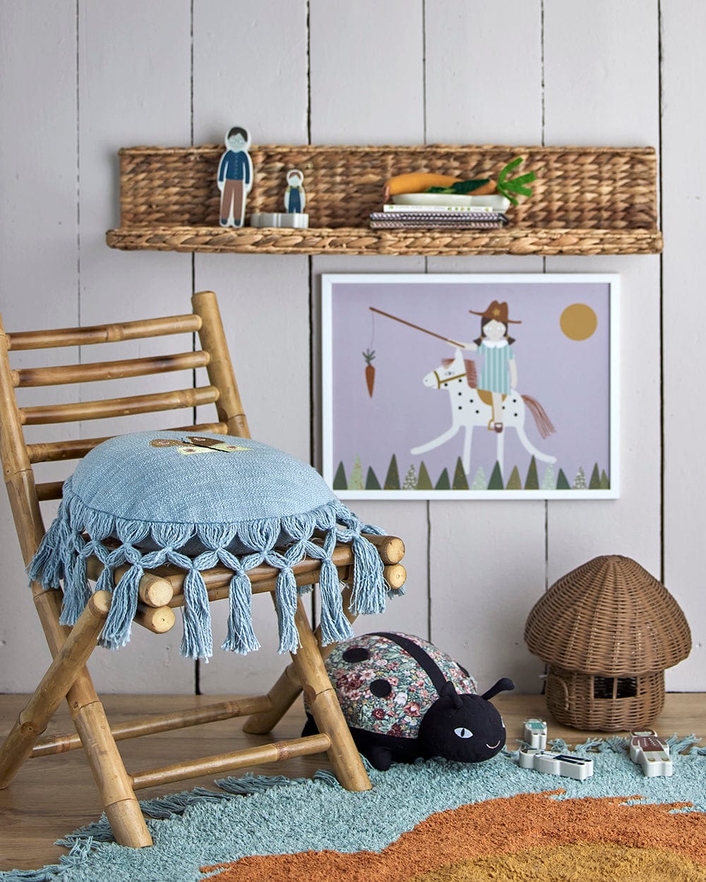 Scaun din bambus si picioare din bambus, Mini Sole Natural, l43xA48xH60 cm (5)