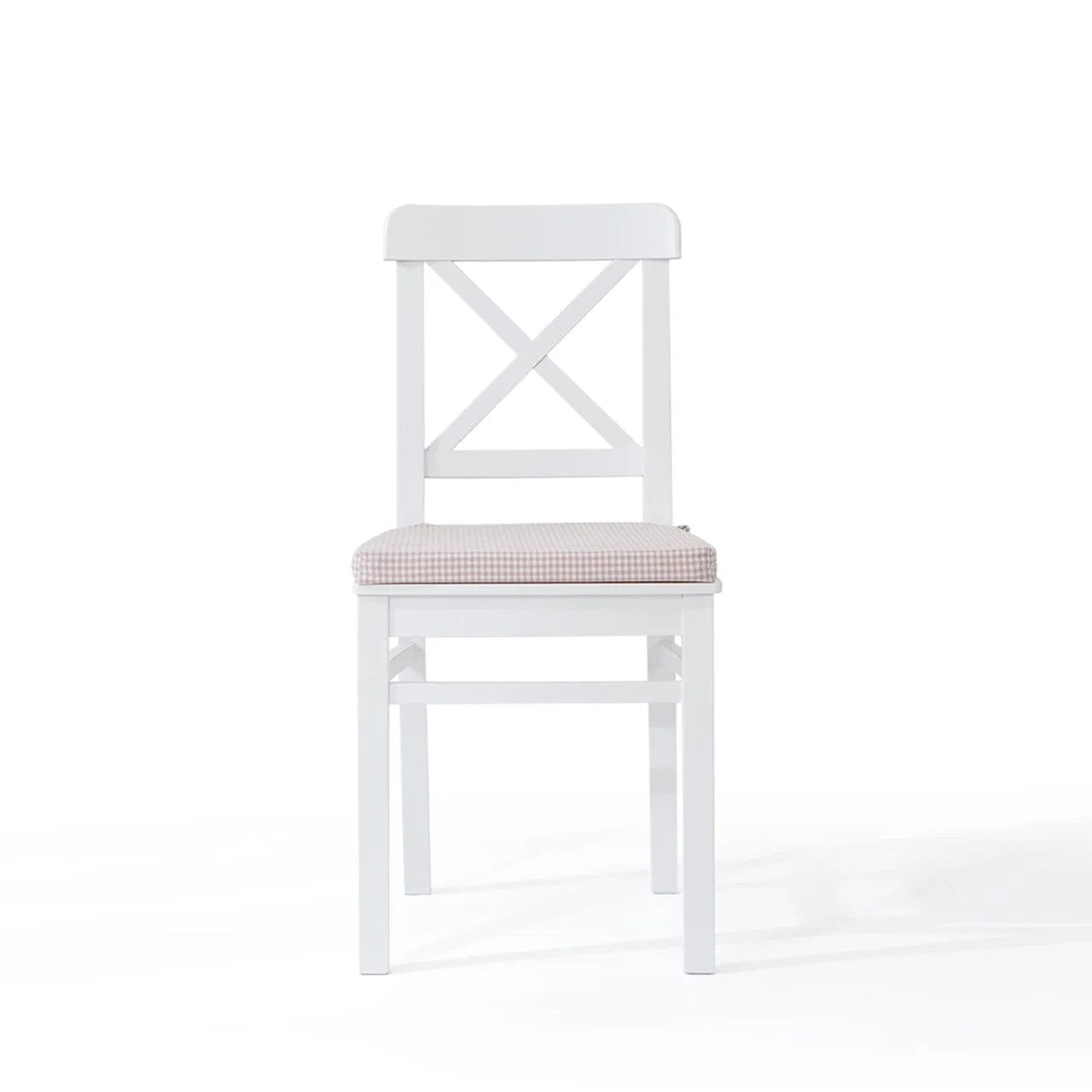 Scaun din lemn de fag, tapitat cu stofa Albero Alb, l42xA42xH88 cm (1)