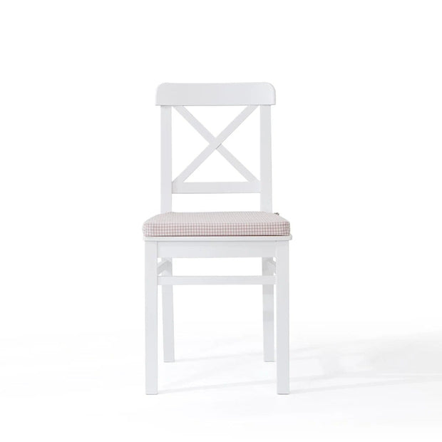 Scaun din lemn de fag, tapitat cu stofa Albero Alb, l42xA42xH88 cm (1)