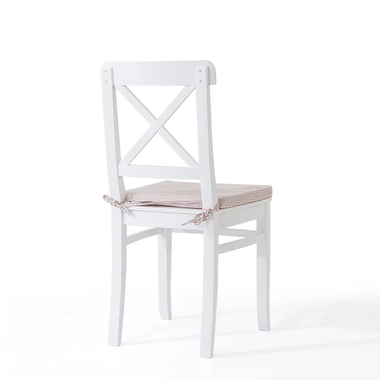 Scaun din lemn de fag, tapitat cu stofa Albero Alb, l42xA42xH88 cm (2)