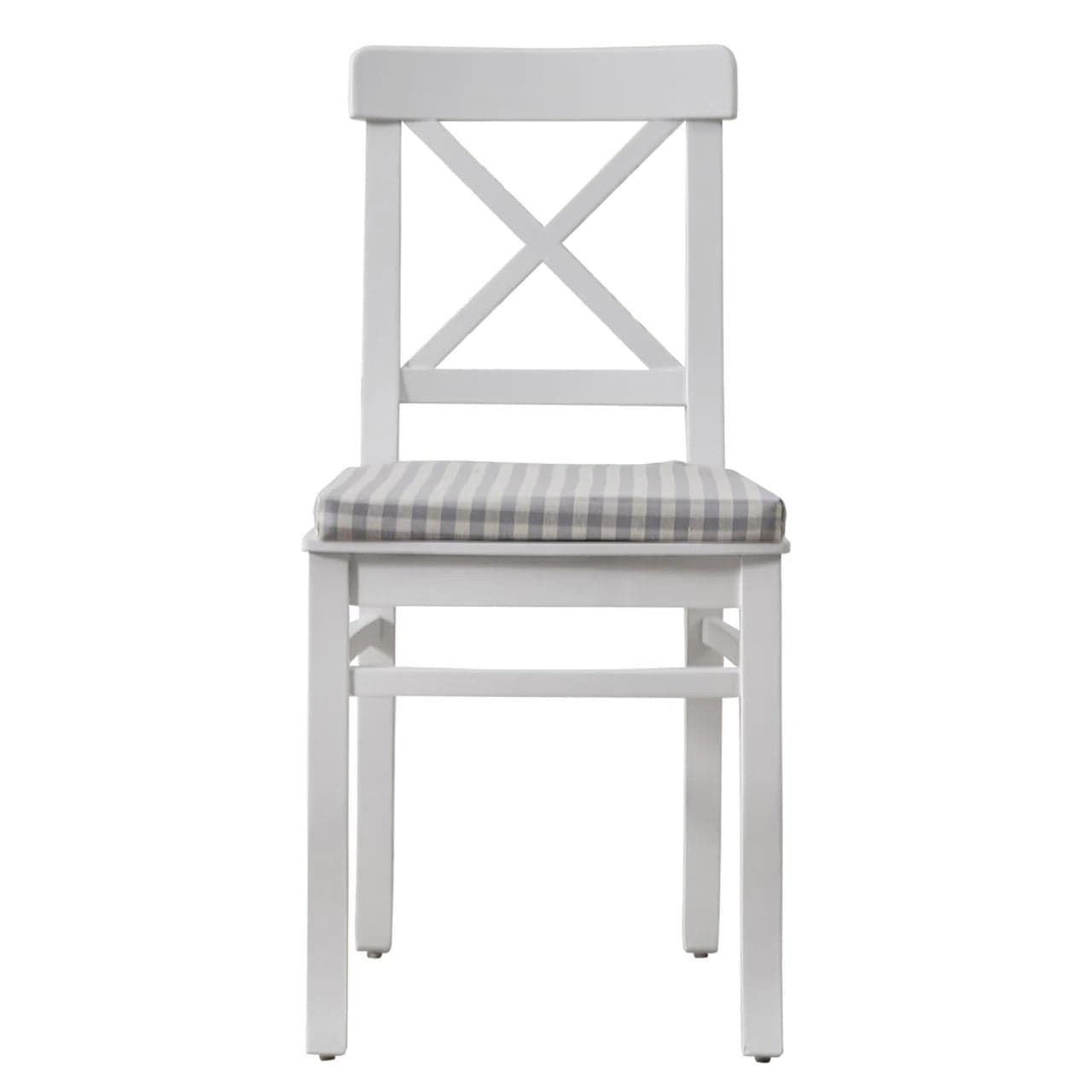 Scaun din lemn de fag, tapitat cu stofa Albero Alb, l42xA42xH88 cm (4)