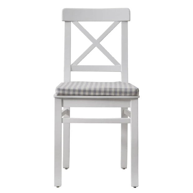 Scaun din lemn de fag, tapitat cu stofa Albero Alb, l42xA42xH88 cm (4)