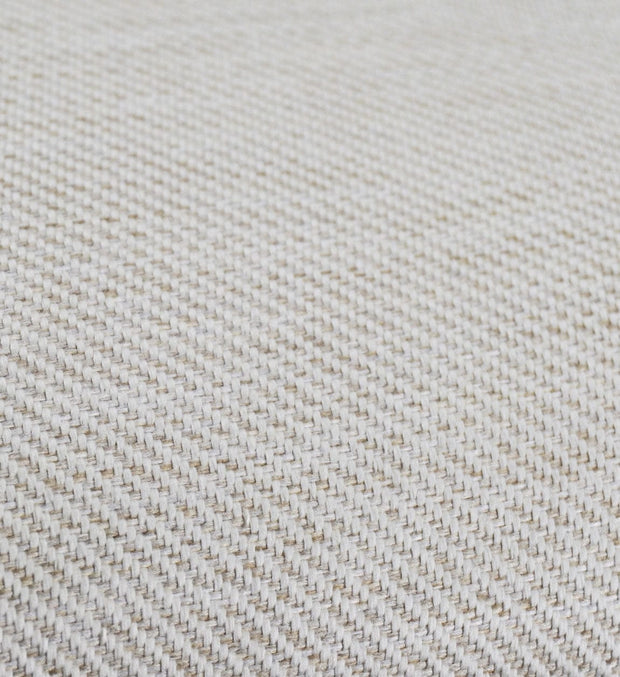 BFSummer Scaun din lemn de tec, tapitat cu stofa, Kate Ivoir / Nuc, l48xA47xH95 cm