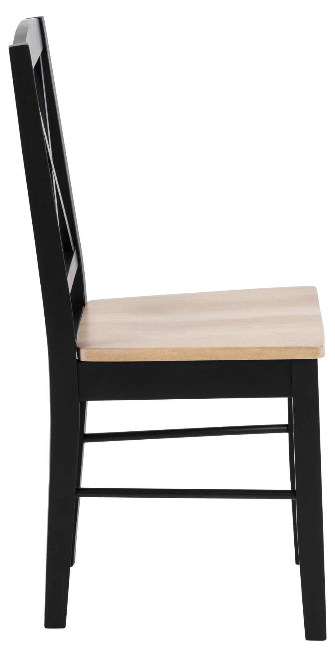 Actona Scaun din lemn, Elvira Natural / Negru, l44,5xA47xH90 cm