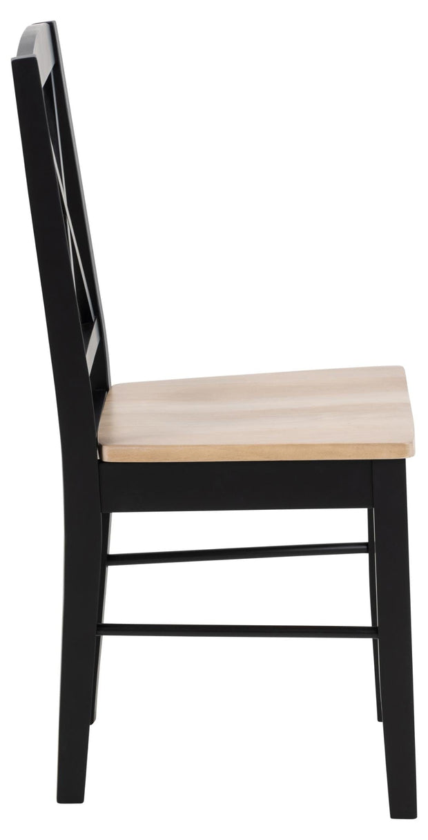 Actona Scaun din lemn, Elvira Natural / Negru, l44,5xA47xH90 cm