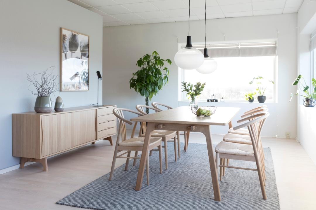 Actona Scaun din lemn, I_York Alb / Natural, l54xA54xH83 cm