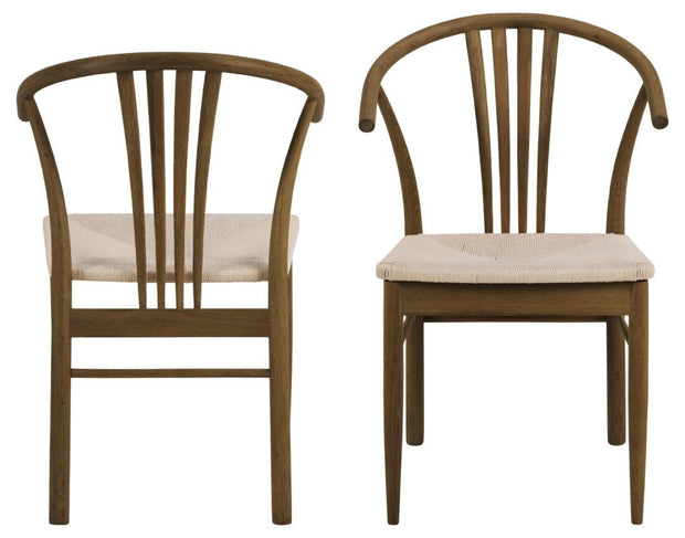 Actona Scaun din lemn, I_York Gri / Natural, l54xA54xH83 cm