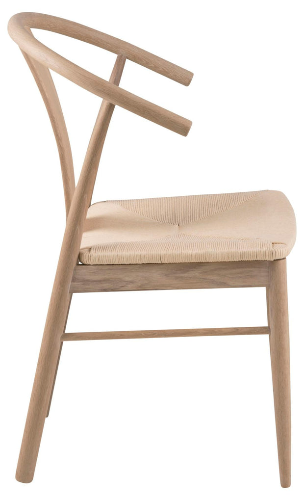 Actona Scaun din lemn, Janik Alb / Natural, l54xA54xH83 cm