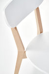 Scaun din lemn si MDF, Buggi Alb / Stejar, l45xA50xH81 cm (5)