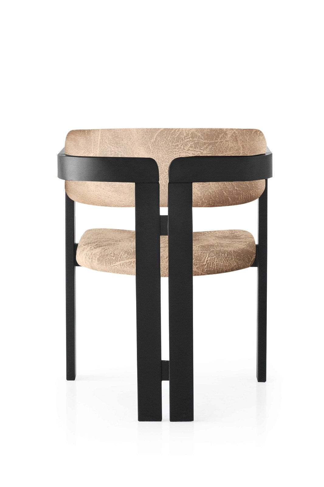 Scaun din lemn, tapitat cu stofa CO-024 Bej / Negru, l58xA49xH76 cm (2)