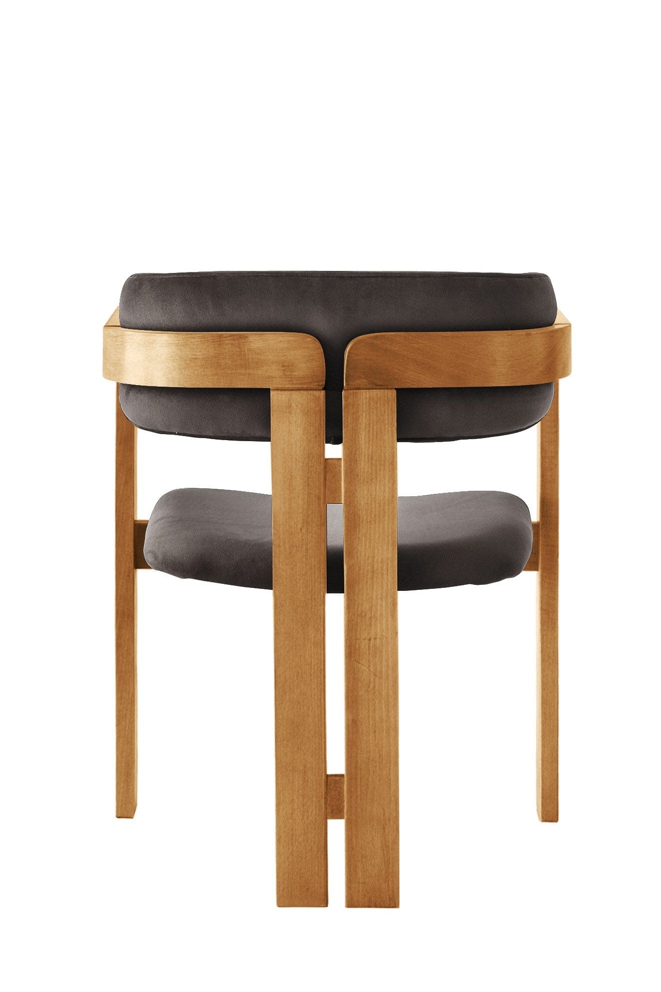 Scaun din lemn, tapitat cu stofa CO-038 Gri / Stejar, l58xA49xH76 cm (2)