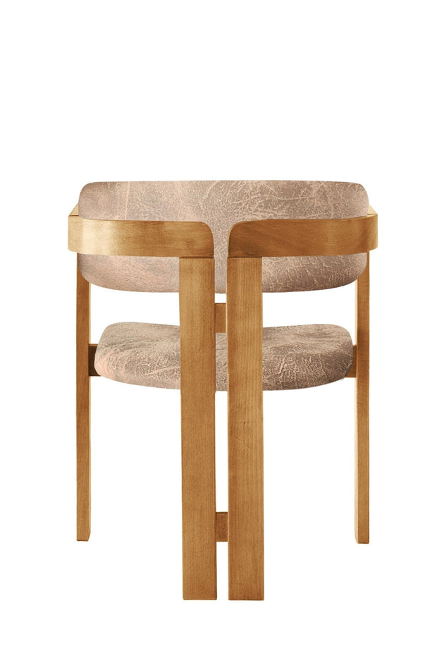 Asir Scaun din lemn, tapitat cu stofa CO-041 Bej / Stejar, l58xA49xH76 cm